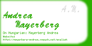 andrea mayerberg business card